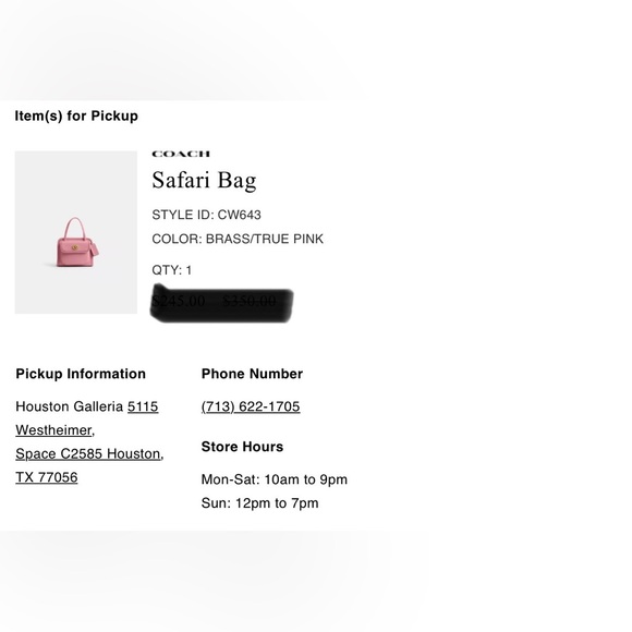 New Coach Safari Pink Mini Bag with Gold Chain - Picture 7 of 7